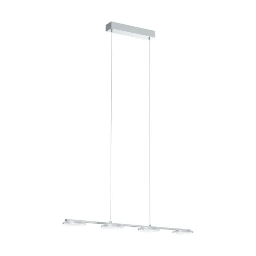 Светильник подвесной LED CARTAMA 94245 Eglo прозрачный белый на 4 лампы, основание хром серое в стиле минимализм современный 