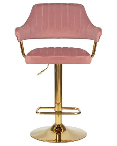 Стул барный набор 2 шт. SET-2 5019_Golden-LM, цвет сиденья розовый велюр (MJ9-32), цвет основания золото Dobrin, /велюр, ножки/металл/золотой, размеры - 990*1200***610*540 фото 7 Стул барный набор 2 шт. SET-2 5019_Golden-LM, цвет сиденья розовый велюр (MJ9-32), цвет основания золото Dobrin, /велюр, ножки/металл/золотой, размеры - 990*1200***610*540 фото 7