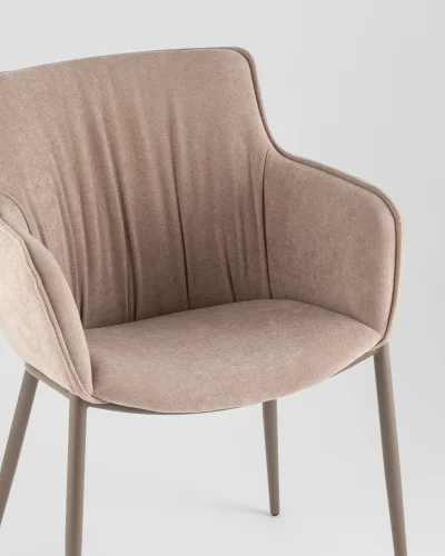 Стул Твигги шенилл бежевый, каркас бежево-серый УТ000041931 Stool Group, /, ножки//, размеры - ***** фото 5