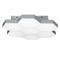 Люстра потолочная LED Favo 750072 Lightstar матовая хром белая на 1 лампа, основание матовое хром в стиле хай-тек 