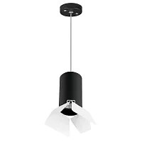Светильник подвесной Rullo RP437436 Lightstar чёрный белый 1 лампа, основание чёрное в стиле хай-тек трубочки