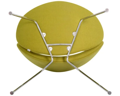 Кресло дизайнерское 72-LMO EMILY, цвет сиденья светло-зеленый (AF3), цвет основания хромированная сталь Dobrin, зелёный/винил, ножки/металл/хром, размеры - ****810*780 фото 7