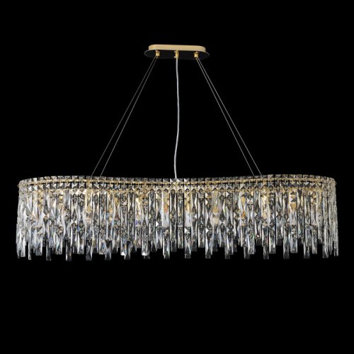 Люстра подвесная ABRIL SP12 L1200 GOLD Crystal Lux прозрачная на 12 ламп, основание золотое в стиле классический фото 4