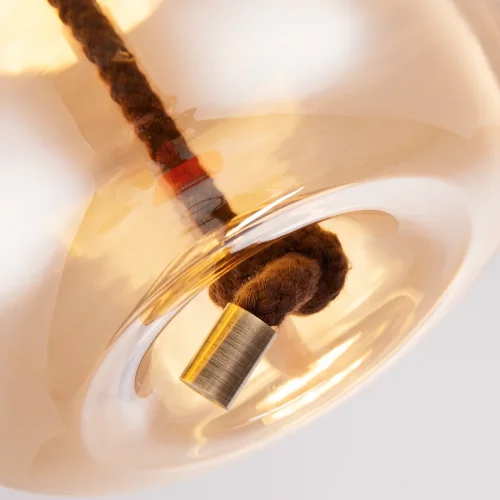 Светильник подвесной LED Cody A7766SP-1AB Arte Lamp янтарный 1 лампа, основание античное бронза в стиле современный выдувное фото 3