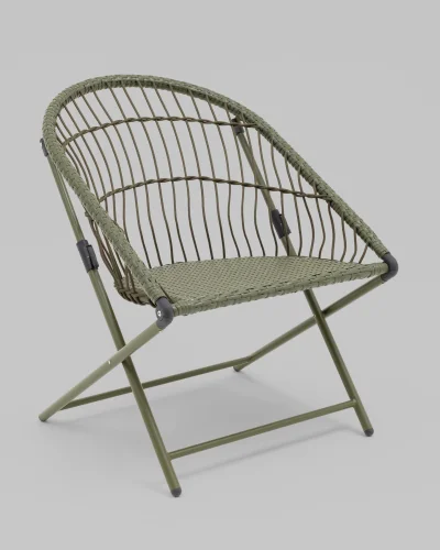 Комплект складной мебели для сада Soley, зелёный УТ000039925 Stool Group на 1 , основание в стиле кантри раскладной фото 7