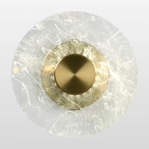 Бра LED Duval LSP-7145 Lussole прозрачный на 1 лампа, основание матовое золото в стиле хай-тек современный  фото 2