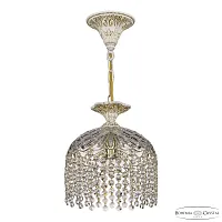 Светильник подвесной AL16781/22 WMG R Bohemia Ivele Crystal прозрачный 1 лампа, основание белое патина золотое в стиле классический r