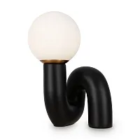Настольная лампа Slide FR5283TL-01R Freya белая 1 лампа, основание чёрное полимер в стиле современный хай-тек 