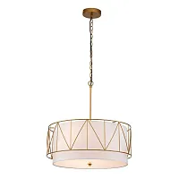 Светильник подвесной Charme V000274 Indigo белый 3 лампы, основание золотое в стиле современный 