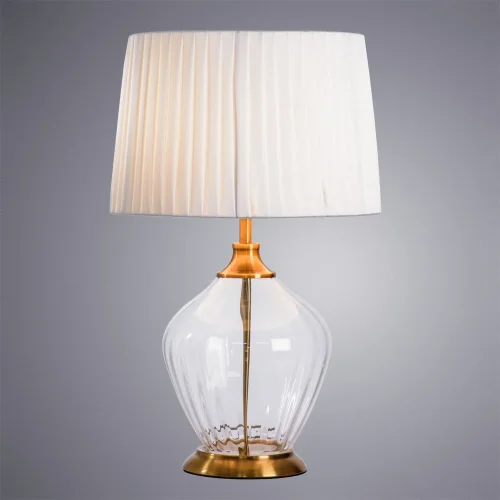 Настольная лампа Baymont A5059LT-1PB Arte Lamp белая 1 лампа, основание медь металл стекло в стиле современный  фото 2