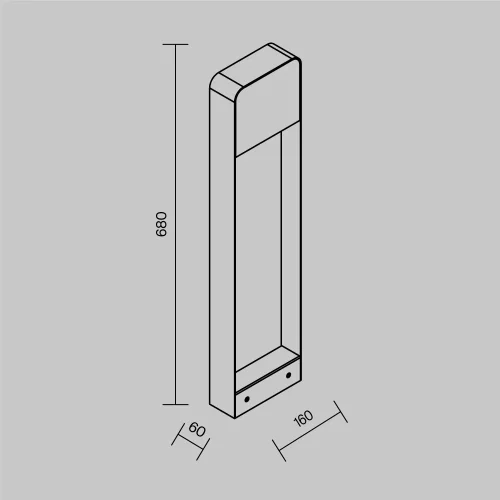 Парковый светильник LED Porte O481FL-L7B3K Maytoni уличный IP чёрный на 1 лампу, плафон чёрный в стиле хай-тек современный LED фото 8