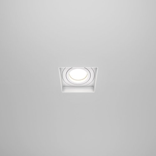 Светильник точечный Atom DL003-01-W Maytoni белый 1 лампа, основание белое в стиле современный хай-тек для затирки фото 5