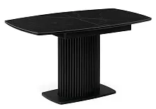 Керамический стол Фестер 140(180)х80х76 черный мрамор / черный 571396 Woodville столешница чёрная из керамика