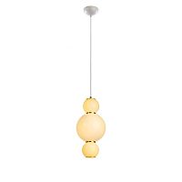 Светильник подвесной LED Pearls 5045-A LOFT IT белый 1 лампа, основание золотое в стиле арт-деко шар