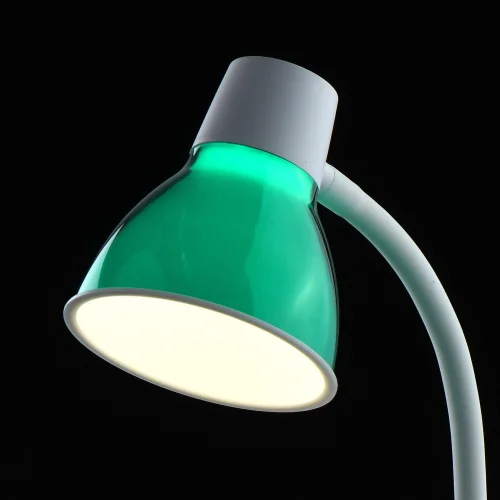 Настольная лампа LED Ракурс 631036101 DeMarkt зелёная 1 лампа, основание белое полимер в стиле современный  фото 4