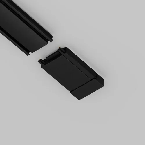Ввод питания накладной чёрный Magnetic track system Radity TRA084B-11B Maytoni чёрный в стиле для светильников серии Magnetic track system Radity подвесной накладной radity радиусная магнитная магнитный фото 2