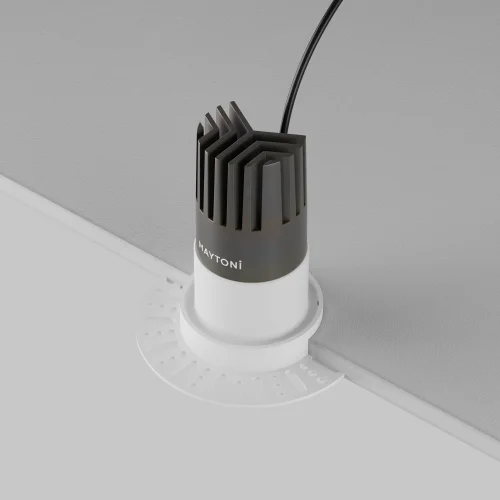 Светильник точечный LED Dip DL120-10W-3K-TRS-W Maytoni белый на 1 лампу, основание белое в стиле современный хай-тек круглый для затирки фото 8