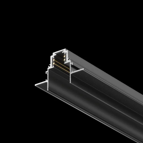 Шинопровод трек встраиваемый 3м Magnetic track system Gravity TRX010-423B Maytoni чёрный в стиле современный для светильников серии Magnetic track system Gravity шинопровод встраиваемый gravity магнитная магнитный фото 5