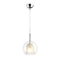 Светильник подвесной Leva 4699/1 Odeon Light прозрачный 1 лампа, основание хром в стиле модерн шар