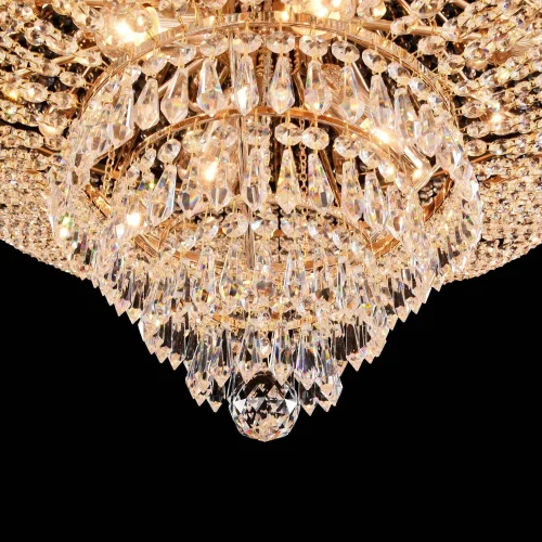 Люстра потолочная хрустальная Palace DIA890-CL-34-G Maytoni прозрачная на 34 лампы, основание золотое в стиле классика  фото 3