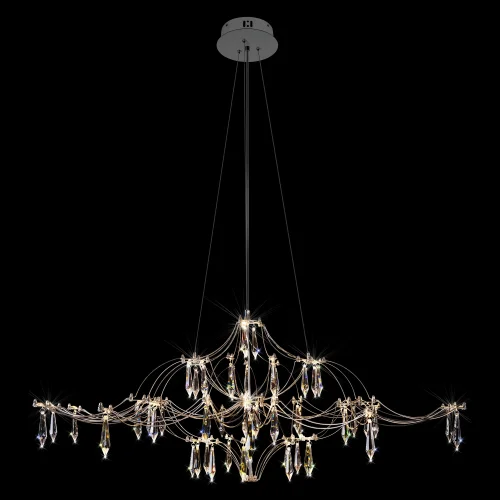 Люстра подвесная ЛЕД Мира / Mira 10587/1000 Silver Asfour LOFT IT прозрачная на 1 лампу, основание серебряное в стиле арт-деко капли фото 2 Люстра подвесная ЛЕД Мира / Mira 10587/1000 Silver Asfour LOFT IT прозрачная на 1 лампу, основание серебряное в стиле арт-деко капли фото 2