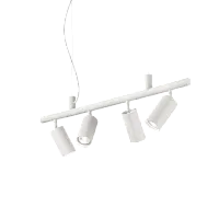 Светильник подвесной DYNAMITE SP4 BIANCO Ideal Lux белый на 4 лампы, основание белое в стиле современный 