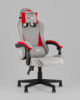 Кресло спортивное TopChairs Phantom, ткань, серо-красный УТ000039472 Stool Group, серый/текстиль, ножки/полимер/чёрный, размеры - 1250*1350***490*470