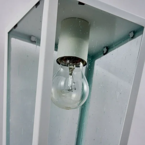 Настенный светильник Bison 4000-1W Favourite уличный IP44 белый 1 лампа, плафон прозрачный в стиле замковый кантри E27 фото 7