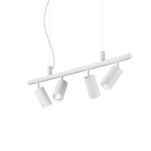 Светильник подвесной DYNAMITE SP4 BIANCO Ideal Lux белый на 4 лампы, основание белое в стиле современный 
