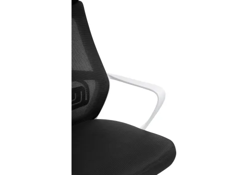Компьютерное кресло Golem black / white 15333 Woodville, чёрный/сетка ткань, ножки/металл/белый, размеры - *550***680*630 фото 9