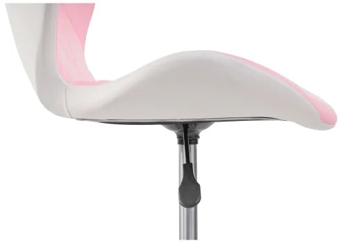 Компьютерное кресло Trizor whitе / pink 15337 Woodville, белый розовый/искусственная кожа, ножки/металл/хром, размеры - *810***530*530 фото 8
