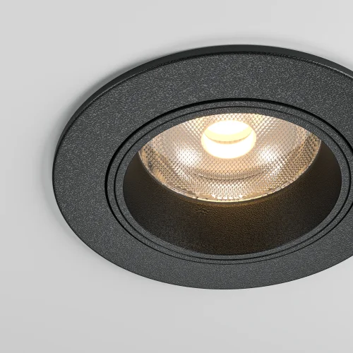 Светильник точечный Focus Led DL125-L12-3K-B Maytoni чёрный на 1 лампу, основание чёрное в стиле современный хай-тек круглый фото 2