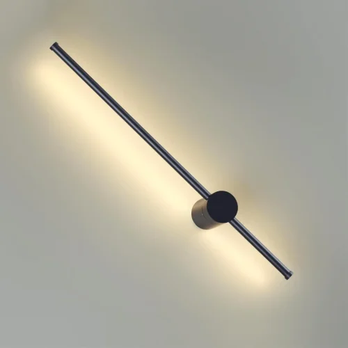 Бра LED Bram 5677/8WL Lumion чёрный на 1 лампа, основание чёрное в стиле хай-тек отражённый свет фото 3