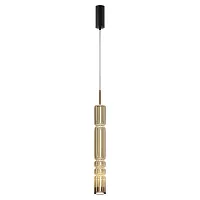 Светильник подвесной LED Ordo MOD272PL-L12BS3K Maytoni латунь 1 лампа, основание латунь в стиле современный трубочки