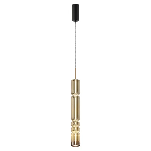 Светильник подвесной LED Ordo MOD272PL-L12BS3K Maytoni латунь 1 лампа, основание латунь в стиле современный трубочки