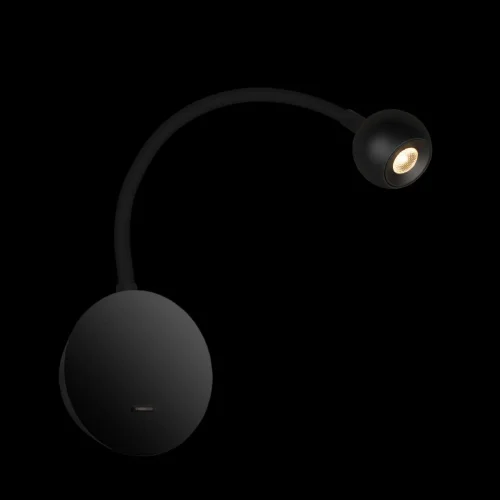 Бра с выключателем LED Point 10254 Black LOFT IT чёрный на 1 лампа, основание чёрное в стиле хай-тек для чтения гибкая ножка фото 2