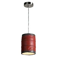 Светильник подвесной лофт Northport GRLSP-9527 Lussole красный 1 лампа, основание никель в стиле лофт 
