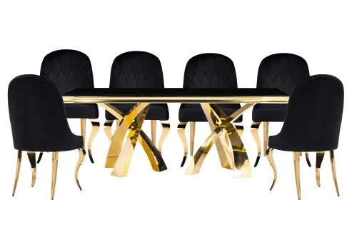 Обеденная группа Гилай black / gold 599466 Woodville на 1 , основание в стиле современный скандинавский 