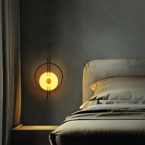 Бра LED Erica 609622 Lightstar прозрачный на 1 лампу, основание золотое чёрное в стиле современный арт-деко фото 4