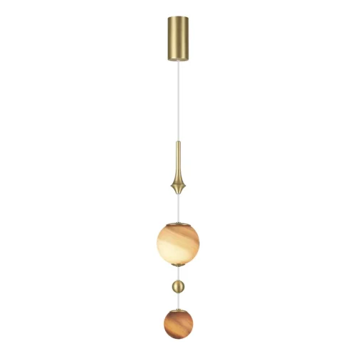Светильник подвесной Callisto 5457/4L Odeon Light коричневый на 1 лампу, основание золотое в стиле современный арт-деко шар фото 4 Светильник подвесной Callisto 5457/4L Odeon Light коричневый на 1 лампу, основание золотое в стиле современный арт-деко шар фото 4