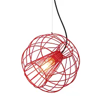Светильник подвесной Nampa GRLSP-9934 Lussole красный 1 лампа, основание красное в стиле модерн 