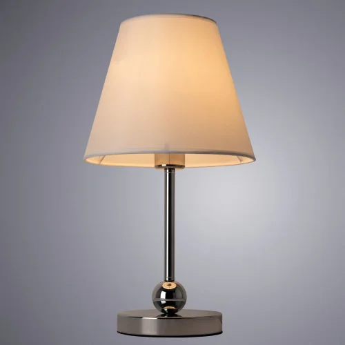 Настольная лампа Elba A2581LT-1CC Arte Lamp белая 1 лампа, основание хром металл в стиле современный  фото 3