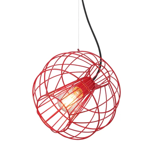 Светильник подвесной Nampa GRLSP-9934 Lussole красный 1 лампа, основание красное в стиле современный 