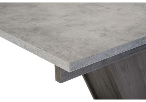 Стол на тумбе Тирион бетон чикаго серый / дуб гладстоун табак 462405 Woodville столешница серая из лдсп фото 8