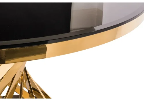 Стол стеклянный Twist gold / black
  11642 Woodville столешница чёрная из стекло фото 3