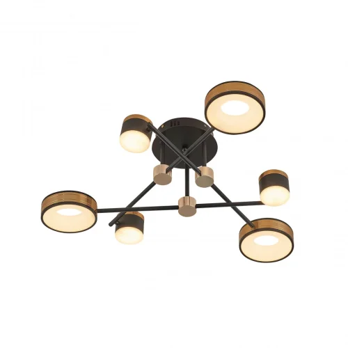 Люстра потолочная LED Ferrara-71040 271040/6 BK/GD Arte Milano белая на 1 лампу, основание чёрное в стиле современный хай-тек фото 12