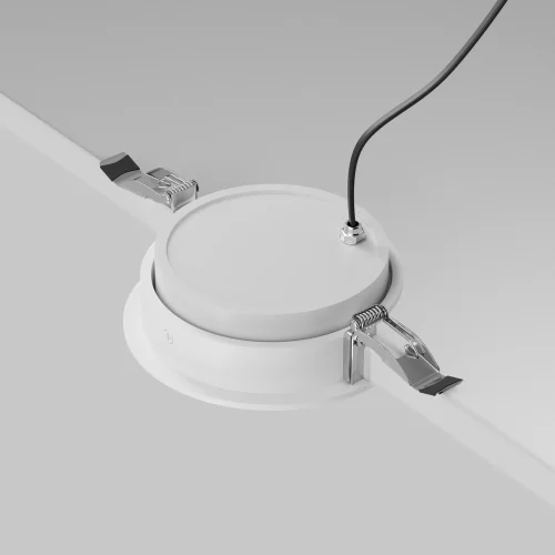 Светильник точечный LED Lens DL105-12W4K-W Maytoni белый на 1 лампу, основание белое в стиле современный хай-тек круглый фото 7