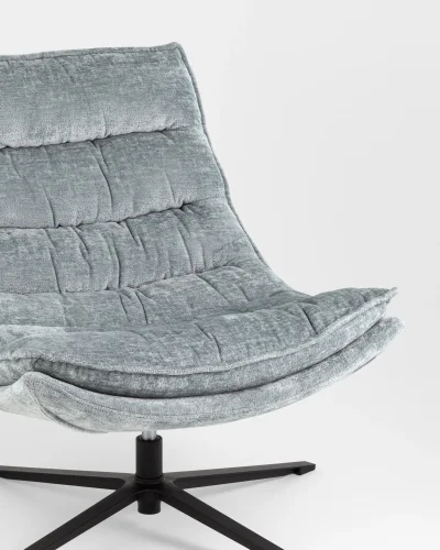 Кресло лаунж Lazy, серый УТ000038981 Stool Group, серый/букле, ножки//чёрный, размеры - ****750*860мм фото 2