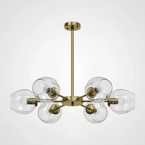 Люстра на штанге MARINE B 6 Gold/Transparent 189680-26 ImperiumLoft прозрачная на 6 ламп, основание золотое в стиле скандинавский Люстра на штанге MARINE B 6 Gold/Transparent 189680-26 ImperiumLoft прозрачная на 6 ламп, основание золотое в стиле скандинавский