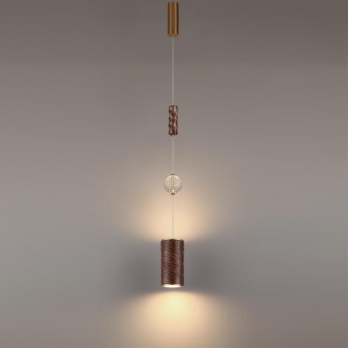 Светильник подвесной LED Riviera 5450/18LB Odeon Light белый на 1 лампу, основание латунь в стиле классический современный фото 4 Светильник подвесной LED Riviera 5450/18LB Odeon Light белый на 1 лампу, основание латунь в стиле классический современный фото 4